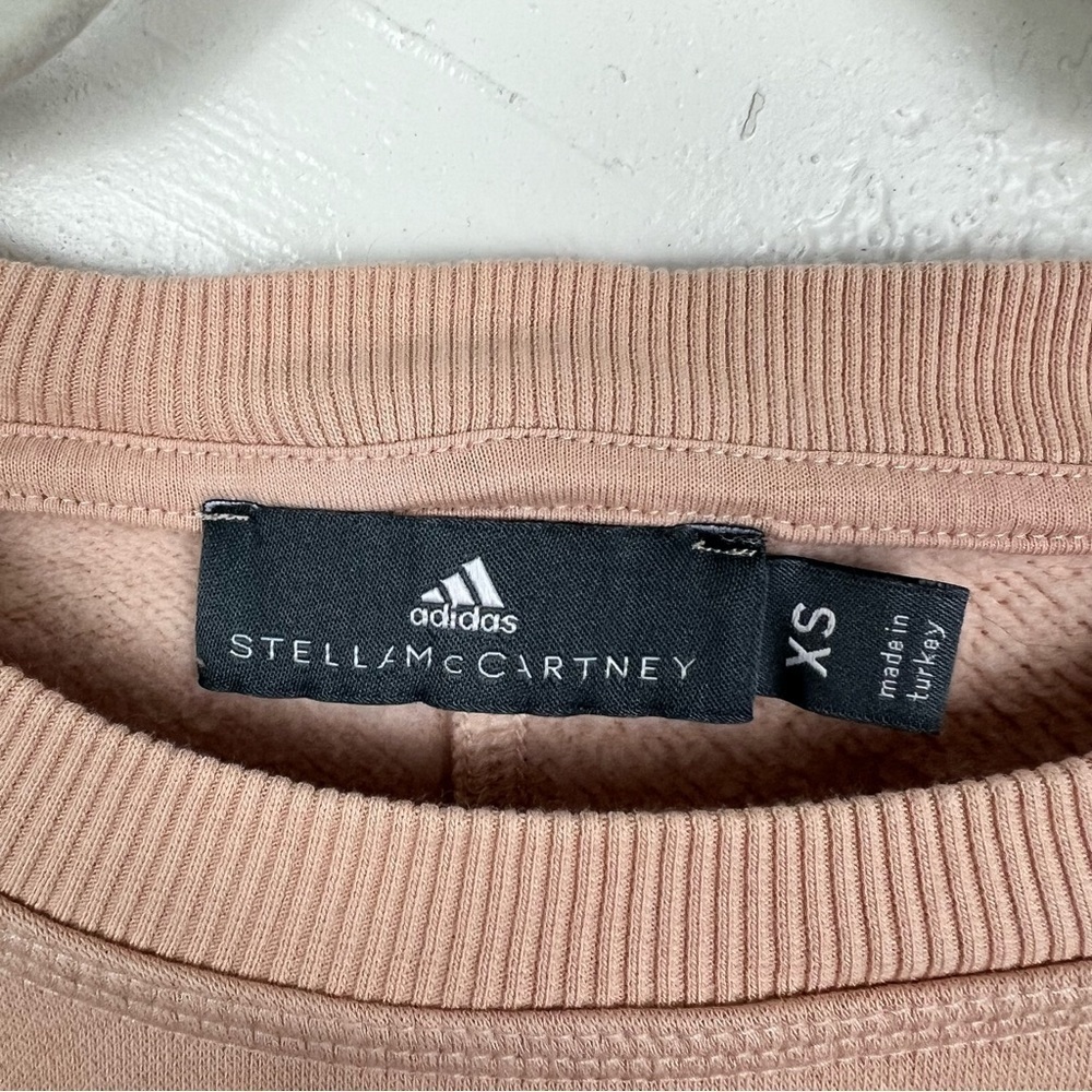 Stella McCartney Adidas Light Pink Cropped Crewneck Sweater Size XS - Picture 2 of 6